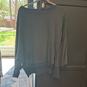 Free People distressed oversized sweatshirt